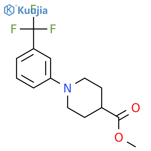 4-Piperidinecarboxylic acid, 1-[3-(trifluoromethyl)phenyl]-, methyl ester structure