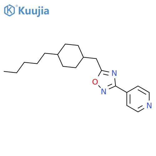 Pyridine, 4-[5-[(4-pentylcyclohexyl)methyl]-1,2,4-oxadiazol-3-yl]- structure