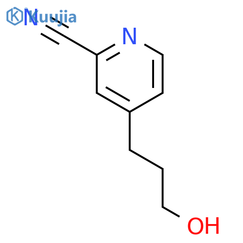 4-(3-hydroxypropyl)-2-Pyridinecarbonitrile structure