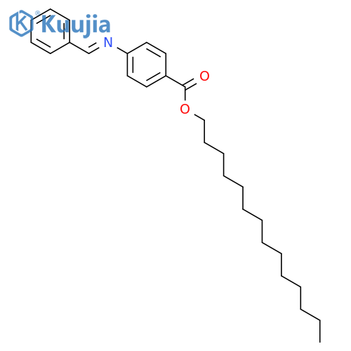 BENZOIC ACID, 4-[(PHENYLMETHYLENE)AMINO]-, TETRADECYL ESTER structure