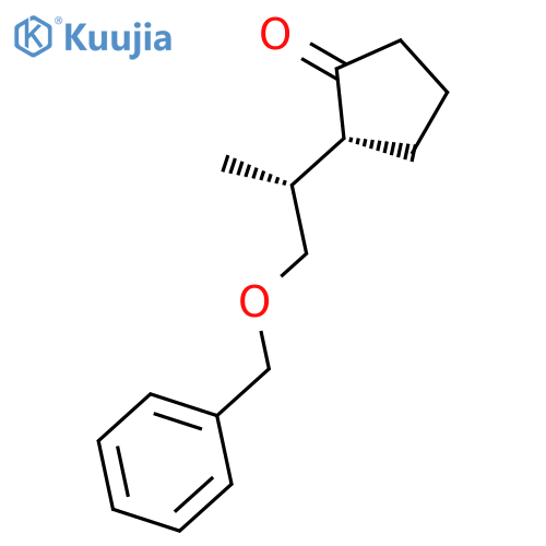 Cyclopentanone, 2-[(1R)-1-methyl-2-(phenylmethoxy)ethyl]-, (2R)- structure