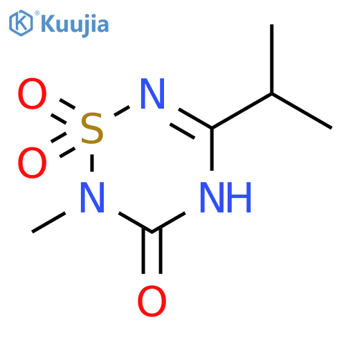 2-methyl-5-(propan-2-yl)-2H-1,2,4,6-thiatriazin-3(4H)-one 1,1-dioxide structure
