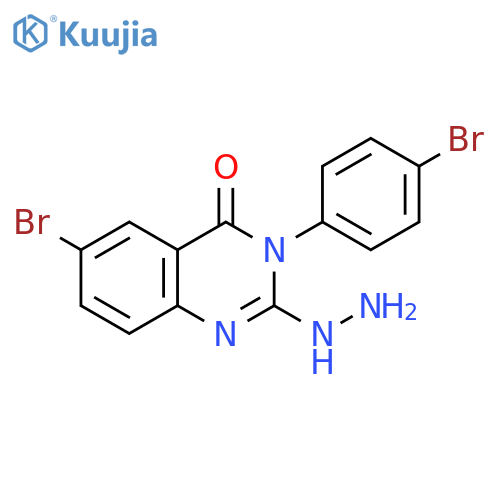 4(3H)-Quinazolinone, 6-bromo-3-(4-bromophenyl)-2-hydrazinyl- structure