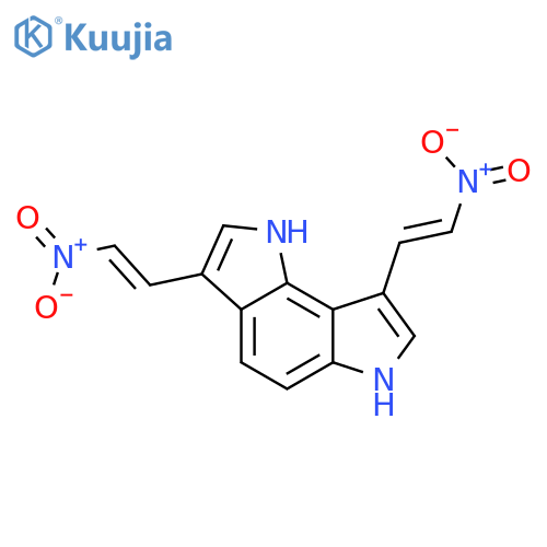 BENZO[1,2-B:3,4-B']DIPYRROLE, 1,6-DIHYDRO-3,8-BIS(2-NITROETHENYL)- structure