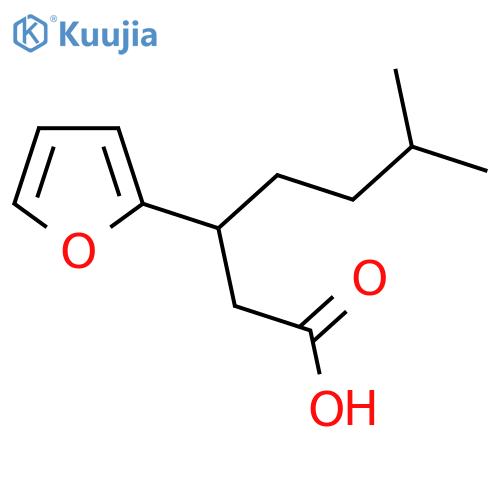 3-(Furan-2-yl)-6-methylheptanoic acid structure
