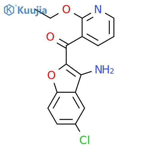 Methanone, (3-amino-5-chloro-2-benzofuranyl)(2-ethoxy-3-pyridinyl)- structure