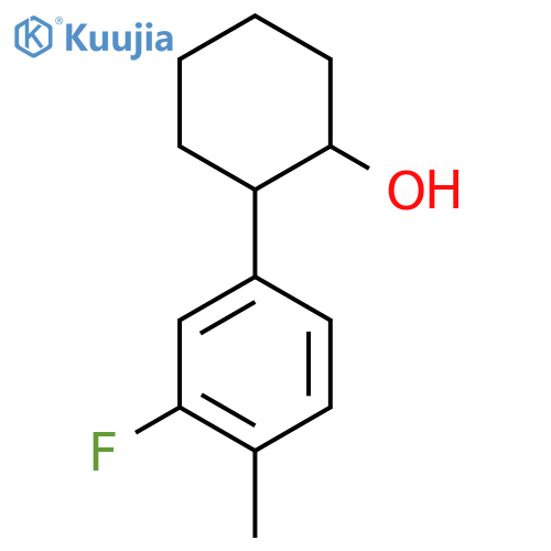 2-(3-Fluoro-4-methylphenyl)cyclohexan-1-ol structure