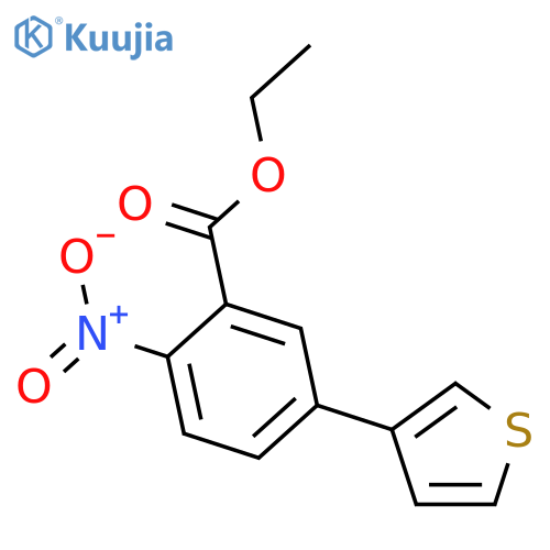 BENZOIC ACID, 2-NITRO-5-(3-THIENYL)-, ETHYL ESTER structure