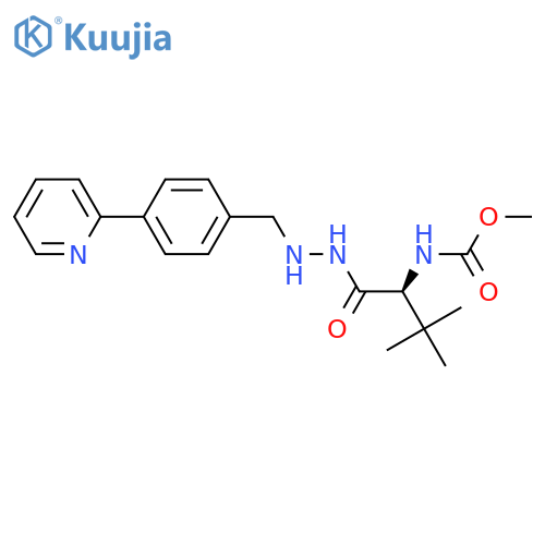 L-Valine, N-(methoxycarbonyl)-3-methyl-,2-[[4-(2-pyridinyl)phenyl]methyl]hydrazide structure