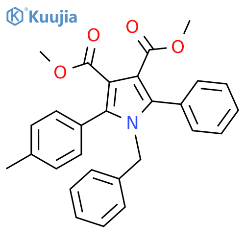 1H-Pyrrole-3,4-dicarboxylic acid,2-(4-methylphenyl)-5-phenyl-1-(phenylmethyl)-, dimethyl ester structure
