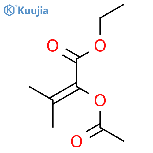 2-BUTENOIC ACID, 2-(ACETYLOXY)-3-METHYL-, ETHYL ESTER structure