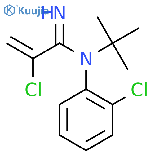 2-chloro-N-(2-chlorophenyl)-N-tert-butyl-prop-2-enimidamide structure