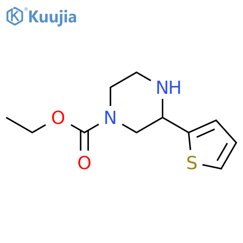 3-Thiophen-2-yl-piperazine-1-carboxylic Acid Ethyl Ester structure