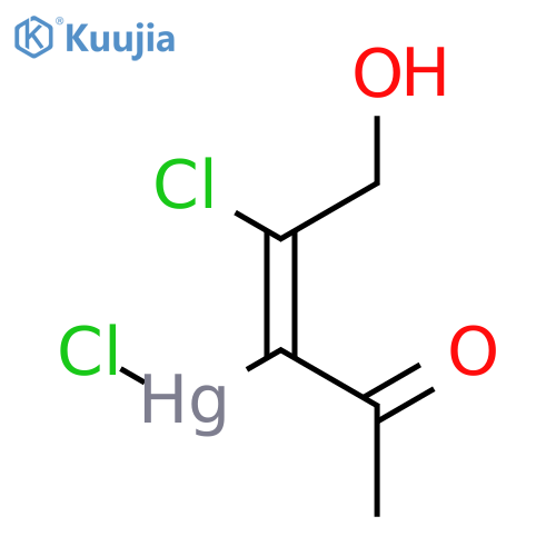 Mercury, [(1Z)-1-acetyl-2-chloro-3-hydroxy-1-propenyl]chloro- structure