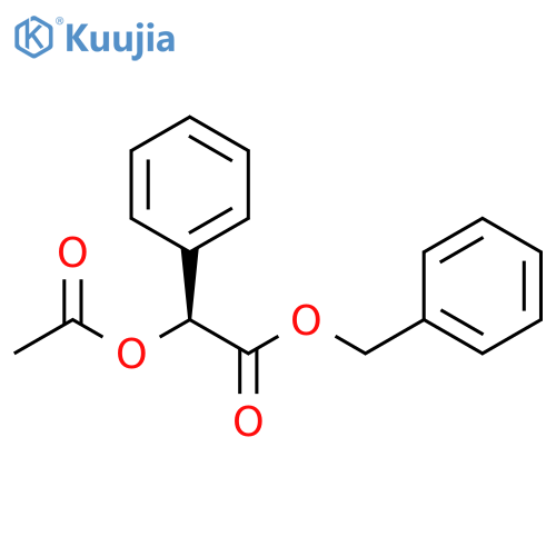 Benzeneacetic acid, α-(acetyloxy)-, phenylmethyl ester, (S)- structure