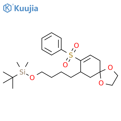 1,4-Dioxaspiro[4.5]dec-7-ene, 9-[4-[[(1,1-dimethylethyl)dimethylsilyl]oxy]butyl]-8-(phenylsulfonyl)- structure