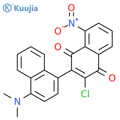 [1,2'-BINAPHTHALENE]-1',4'-DIONE, 3'-CHLORO-4-(DIMETHYLAMINO)-8'-NITRO- structure
