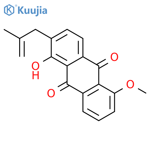 9,10-Anthracenedione, 1-hydroxy-5-methoxy-2-(2-methyl-2-propenyl)- structure