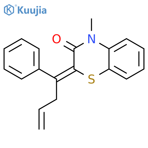 2H-1,4-BENZOTHIAZIN-3(4H)-ONE, 4-METHYL-2-(1-PHENYL-3-BUTENYLIDENE)- structure