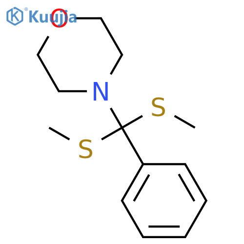 MORPHOLINE, 4-[BIS(METHYLTHIO)PHENYLMETHYL]- structure