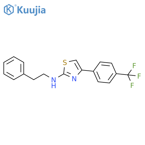 2-Thiazolamine, N-(2-phenylethyl)-4-[4-(trifluoromethyl)phenyl]- structure