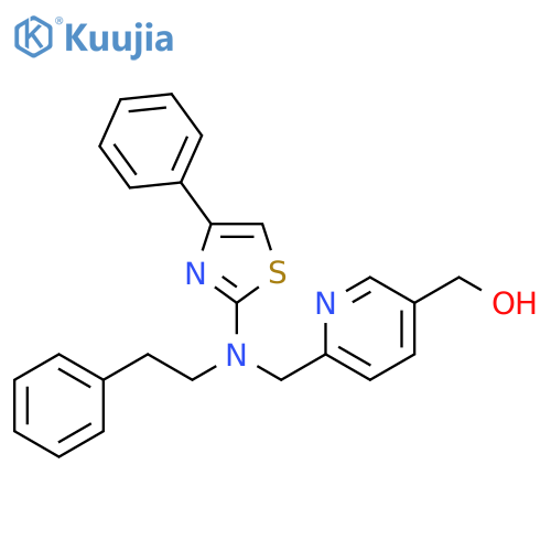 3-Pyridinemethanol,6-[[(2-phenylethyl)(4-phenyl-2-thiazolyl)amino]methyl]- structure