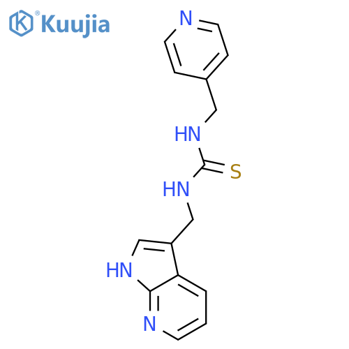 Thiourea, N-(4-pyridinylmethyl)-N'-(1H-pyrrolo[2,3-b]pyridin-3-ylmethyl)- structure