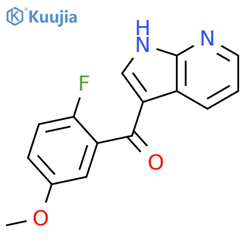 Methanone, (2-fluoro-5-methoxyphenyl)-1H-pyrrolo[2,3-b]pyridin-3-yl- structure