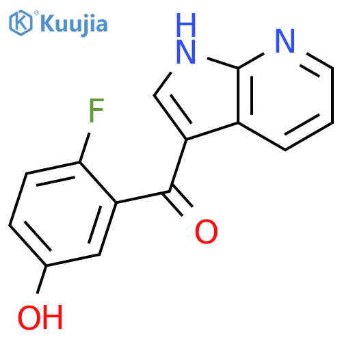 Methanone, (2-fluoro-5-hydroxyphenyl)-1H-pyrrolo[2,3-b]pyridin-3-yl- structure