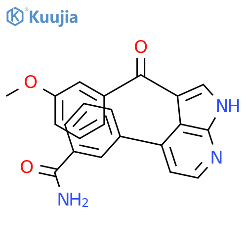 Benzamide, 3-[3-(3-methoxybenzoyl)-1H-pyrrolo[2,3-b]pyridin-4-yl]- structure