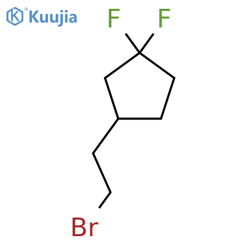 3-(2-Bromoethyl)-1,1-difluorocyclopentane structure