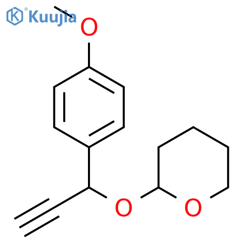 2H-Pyran, tetrahydro-2-[[1-(4-methoxyphenyl)-2-propynyl]oxy]- structure