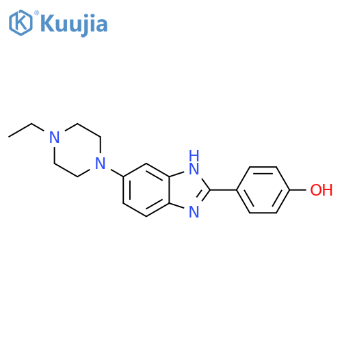 Phenol, 4-[5-(4-ethyl-1-piperazinyl)-1H-benzimidazol-2-yl]- structure