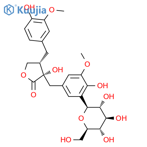 Nortrachelogenin-5'-C-beta-glucoside structure