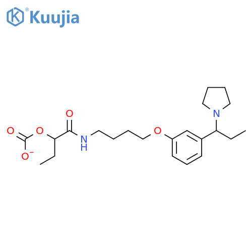 CARBONIC ACID, ETHYL2-OXO-2-[[4-[3-[1-(1-PYRROLIDINYL)PROPYL]PHENOXY]BUTYL]AMINO]ETHYL ESTER structure