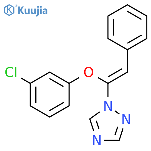 1H-1,2,4-Triazole, 1-[1-(3-chlorophenoxy)-2-phenylethenyl]- structure