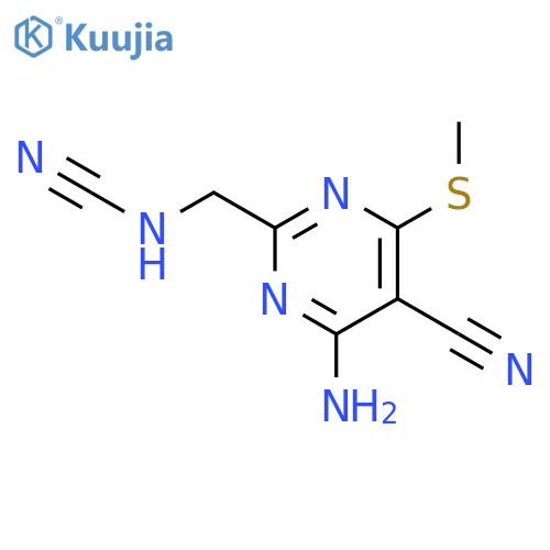 Cyanamide, [4-amino-5-cyano-6-(methylthio)-2-pyrimidinyl]methyl- structure