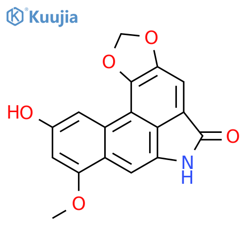 Benzo[f]-1,3-benzodioxolo[6,5,4-cd]indol-5(6H)-one, 10-hydroxy-8-methoxy- structure