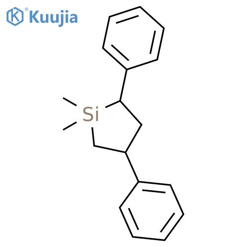Silacyclopentane, 1,1-dimethyl-2,4-diphenyl-, trans- structure