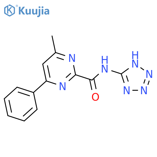 2-Pyrimidinecarboxamide, 4-methyl-6-phenyl-N-1H-tetrazol-5-yl- structure