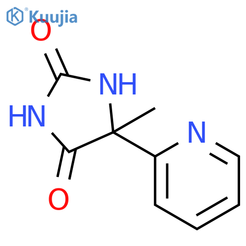 5-methyl-5-(pyridin-2-yl)imidazolidine-2,4-dione structure