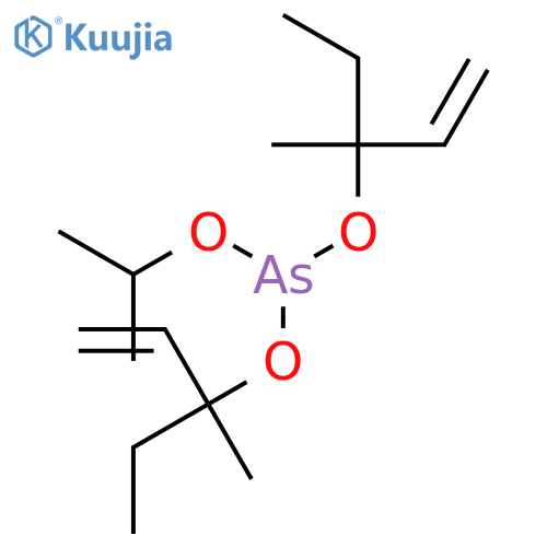 Arsenous acid, bis(1-ethyl-1-methyl-2-propenyl) 1-methylethyl ester structure