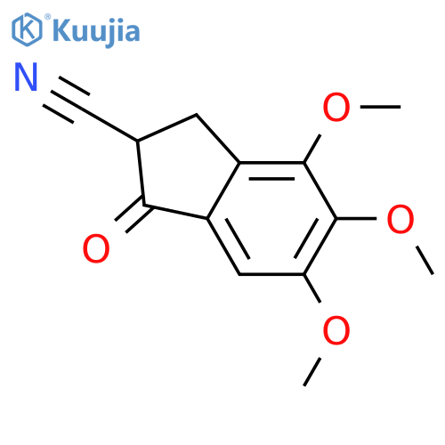 2,3-DIHYDRO-1-OXO-4,5,6-TRIMETHOXY-1H-INDENE-2-CARBONITRILE structure