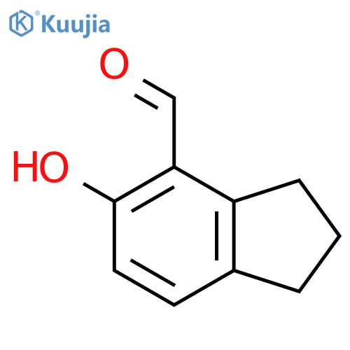 5-hydroxy-2,3-dihydro-1H-indene-4-carbaldehyde structure