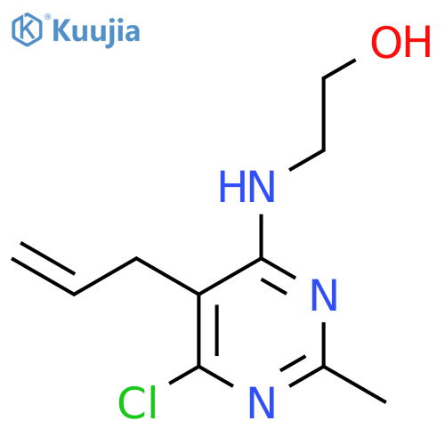 2-{[6-chloro-2-methyl-5-(prop-2-en-1-yl)pyrimidin-4-yl]amino}ethanol structure