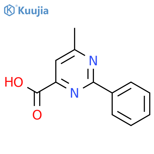 6-methyl-2-phenylpyrimidine-4-carboxylic acid structure