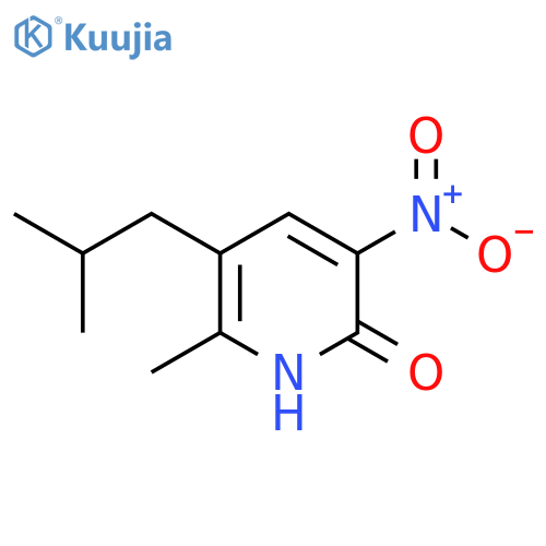 2(1H)-PYRIDINONE, 6-METHYL-5-(2-METHYLPROPYL)-3-NITRO- structure