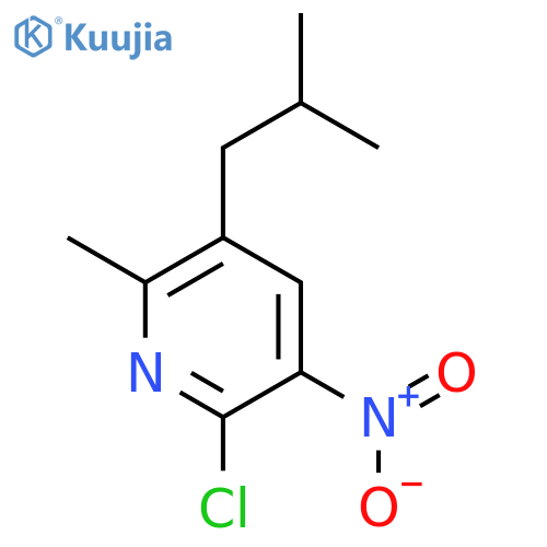 Pyridine, 2-chloro-6-methyl-5-(2-methylpropyl)-3-nitro- structure
