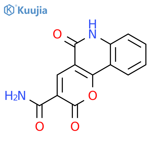 2H-Pyrano[3,2-c]quinoline-3-carboxamide, 5,6-dihydro-2,5-dioxo- structure