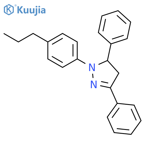 1H-PYRAZOLE, 4,5-DIHYDRO-3,5-DIPHENYL-1-(4-PROPYLPHENYL)- structure